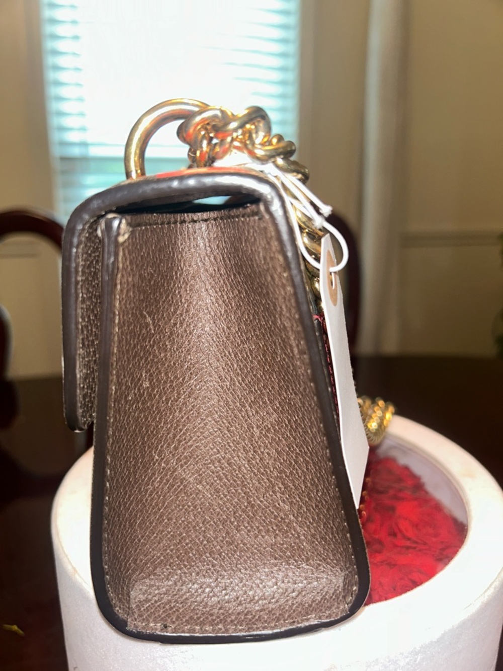 Gucci Floral GG Canvas Crossbody Bag in Multicolor with Gold Hardware - Picture 6 of 8